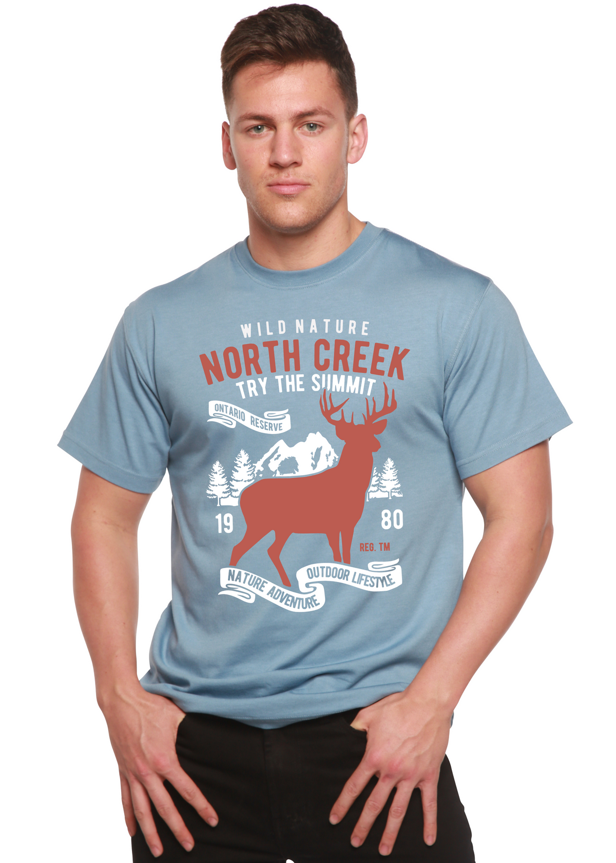 North Creek men's bamboo graphic T-shirt – view 7
