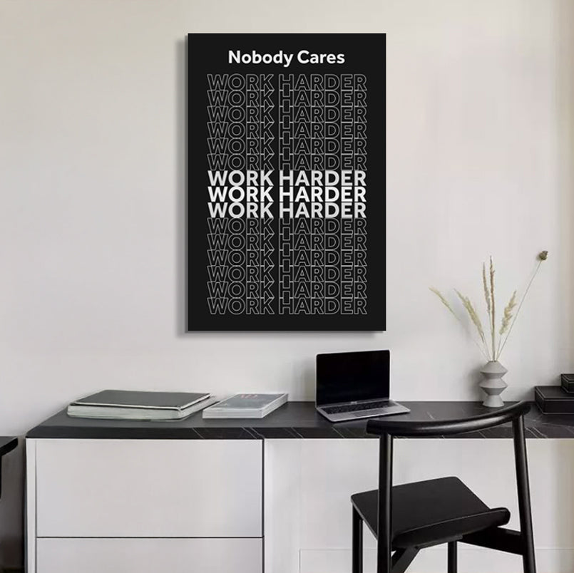 Work Harder Motivational Wall Sign by Tailored Canvases