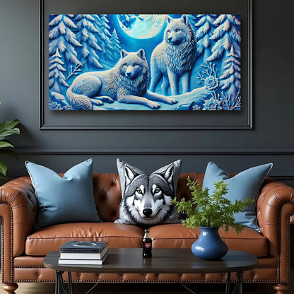 3D Wolves Wall Art V canvas by Tailored Canvases