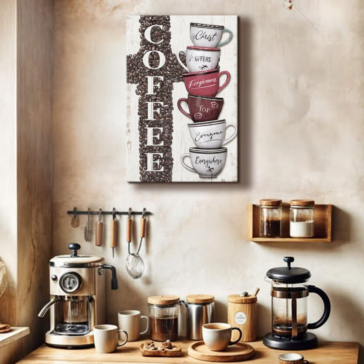 Our COFFEE Faith Sign IV by Tailored Canvases