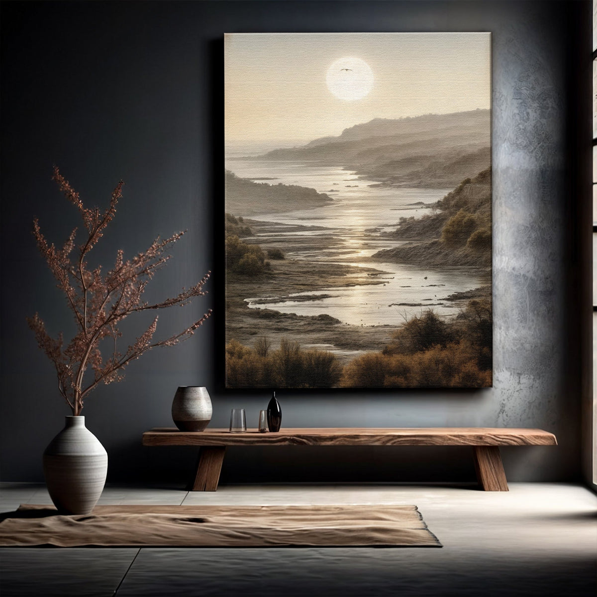Misty Shores Coastal Impasto Wall Art by Tailored Canvases