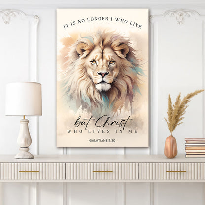 Galatians 2:20 - Christ Who Lives In Me Faith Sign by Tailored Canvases