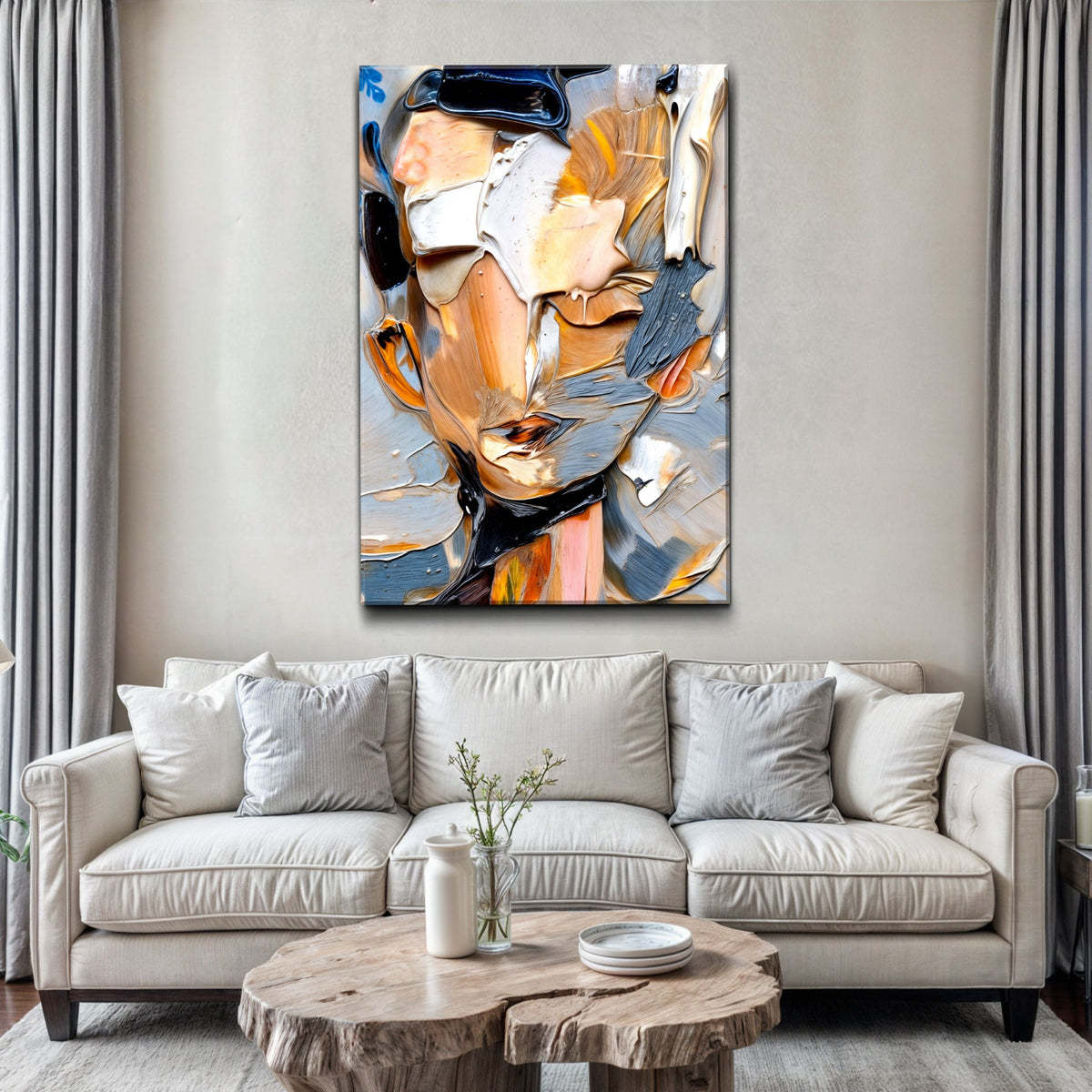 Beyond The Face Abstract Wall Art by Tailored Canvases