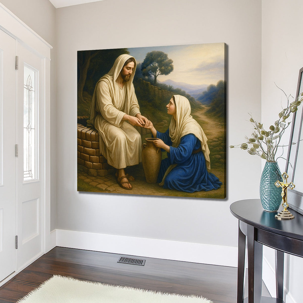 Samaritan at the Well Faith Wall Art by Tailored Canvases