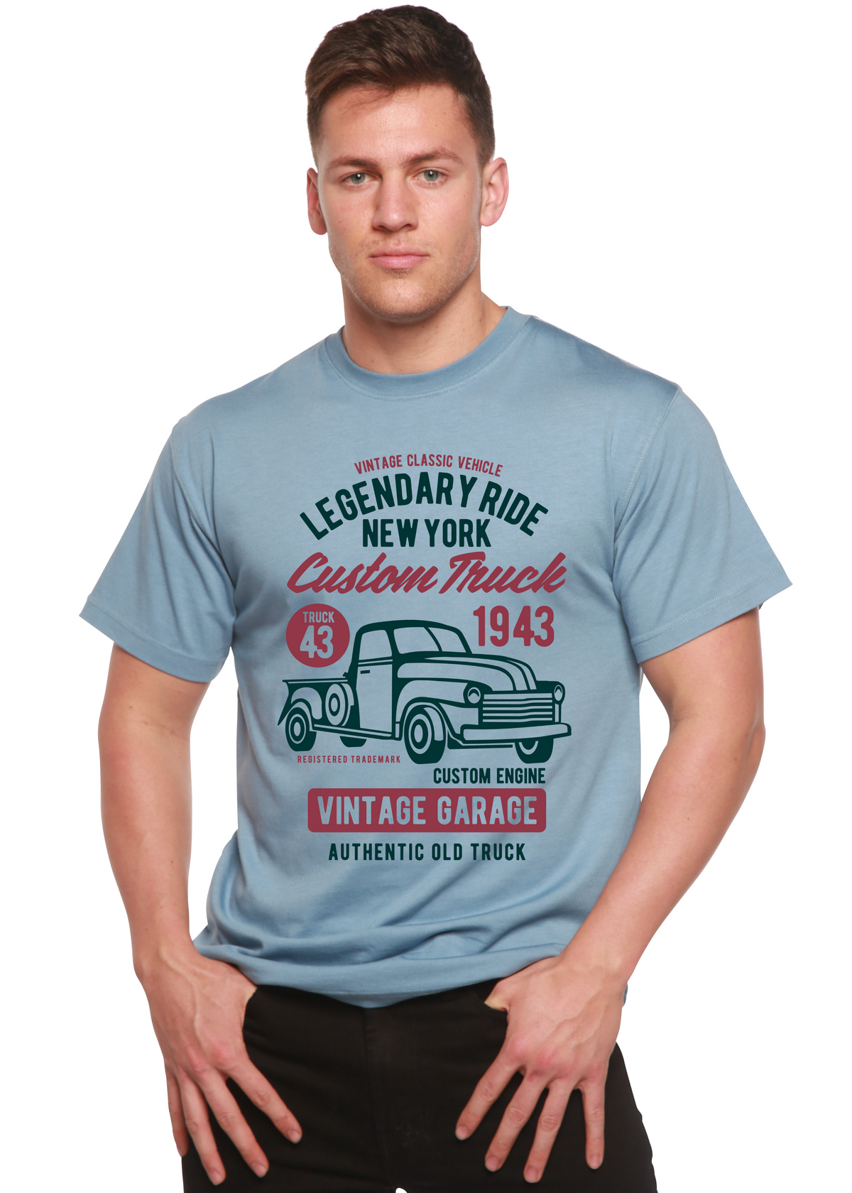 Legendary Ride Custom Truck men's bamboo graphic T-shirt – view 3