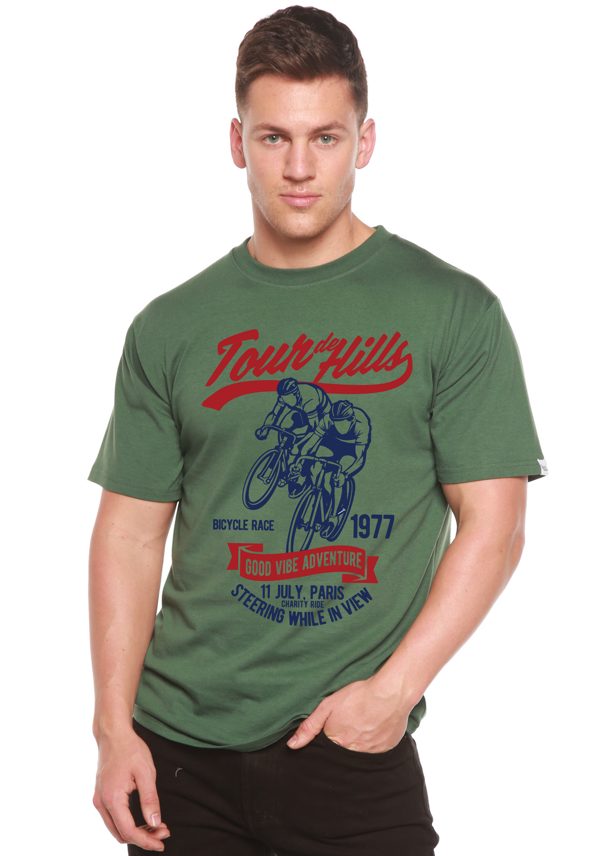 Tour De Hills men's bamboo graphic T-shirt – view 4