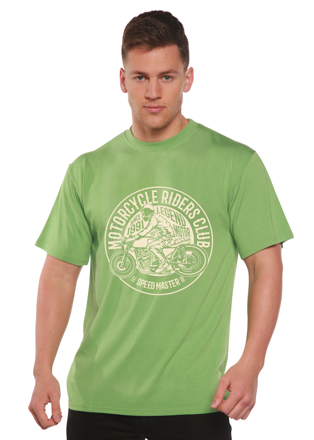 Motorcycle Riders Club men's bamboo graphic T-shirt – view 4