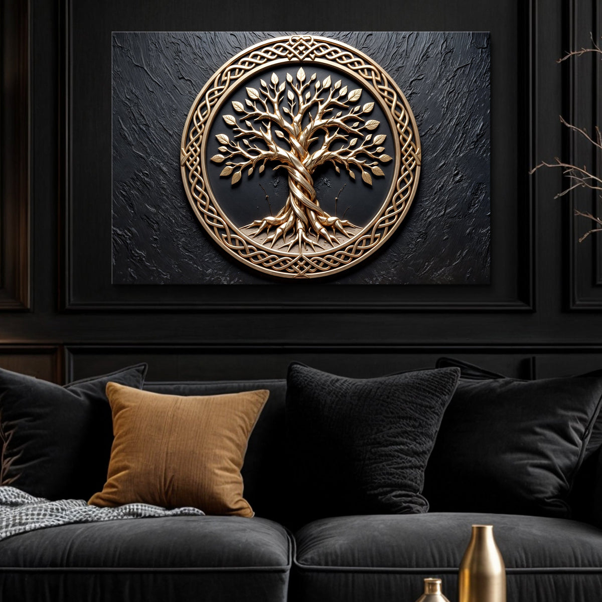 3D Celtic Tree of Life Wall Art V canvas by Tailored Canvases, view 2