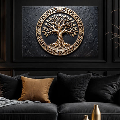 3D Celtic Tree of Life Wall Art V canvas by Tailored Canvases, view 2