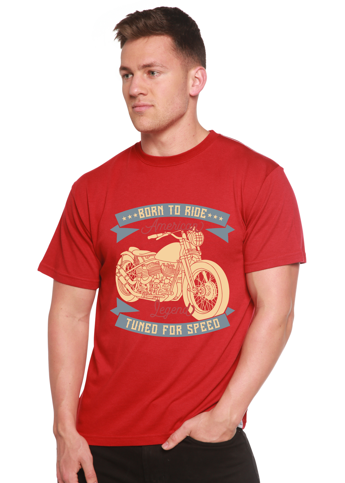Born to Ride American Legend men's bamboo graphic T-shirt – view 6