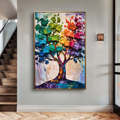Rainbow Tree Abstract Wall Art by Tailored Canvases