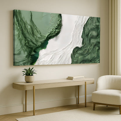 Green Rivers Abstract Wall Art V by Tailored Canvases