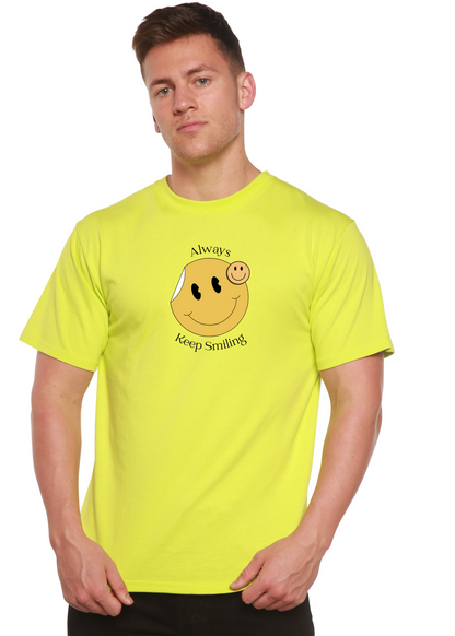 Always Keep Smiling men's bamboo graphic T-shirt – view 6