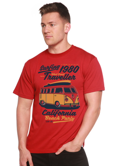 Surfing 1980 men's bamboo graphic T-shirt – view 4