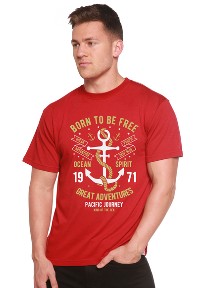 Born to Be Free men's bamboo graphic T-shirt – view 3