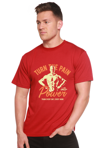 Turn the Pain men's bamboo graphic T-shirt – view 3