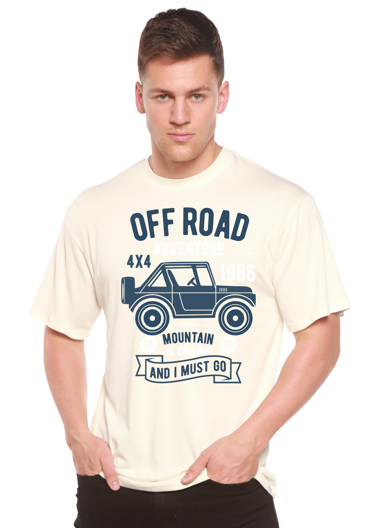 Off Road Adventure men's bamboo graphic T-shirt – view 5