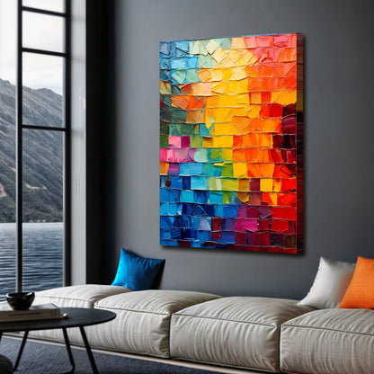 Spectrum Mosaic Wall Art by Tailored Canvases
