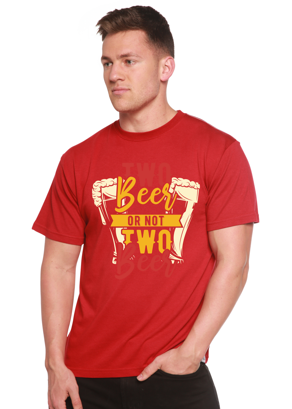 Two Beer men's bamboo graphic T-shirt – view 6
