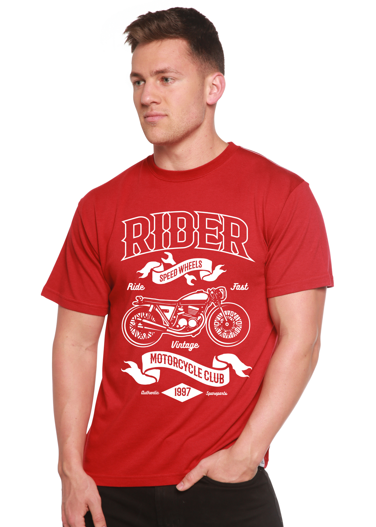 Rider men's bamboo graphic T-shirt – view 4