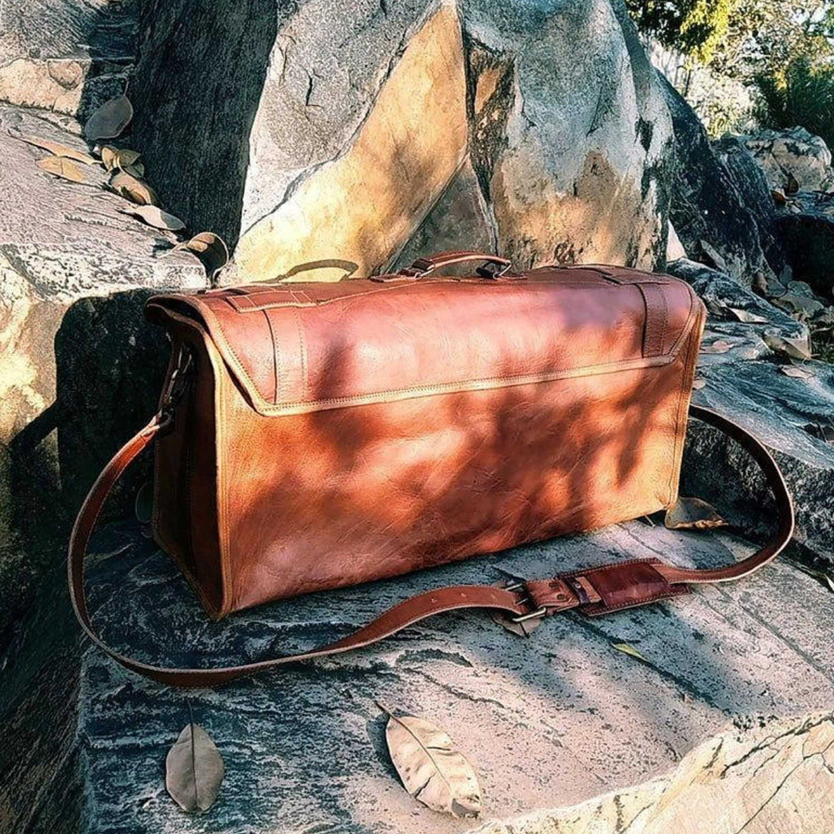 The Flapster Duffel by Classy Leather Bags