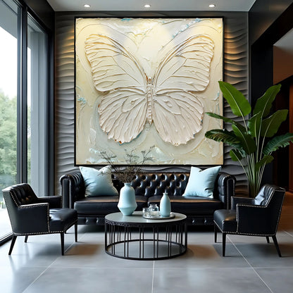 White Butterfly Wall Art by Tailored Canvases
