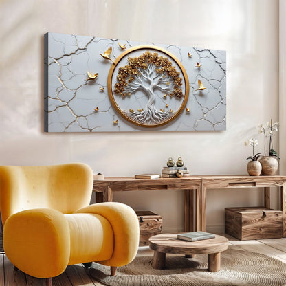 3D Celtic Tree of Life Wall Art, White canvas by Tailored Canvases, view 3