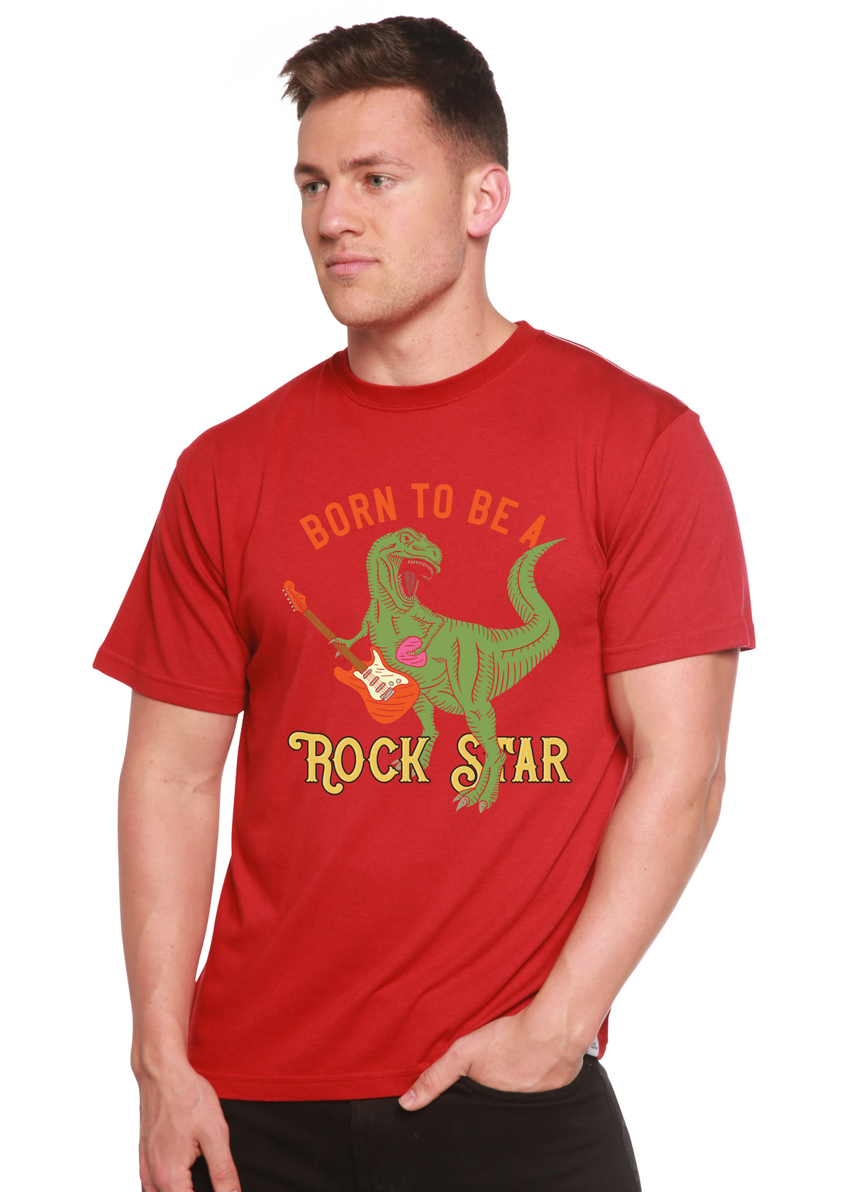 Born to Be a Rock Star men's bamboo graphic T-shirt – view 8
