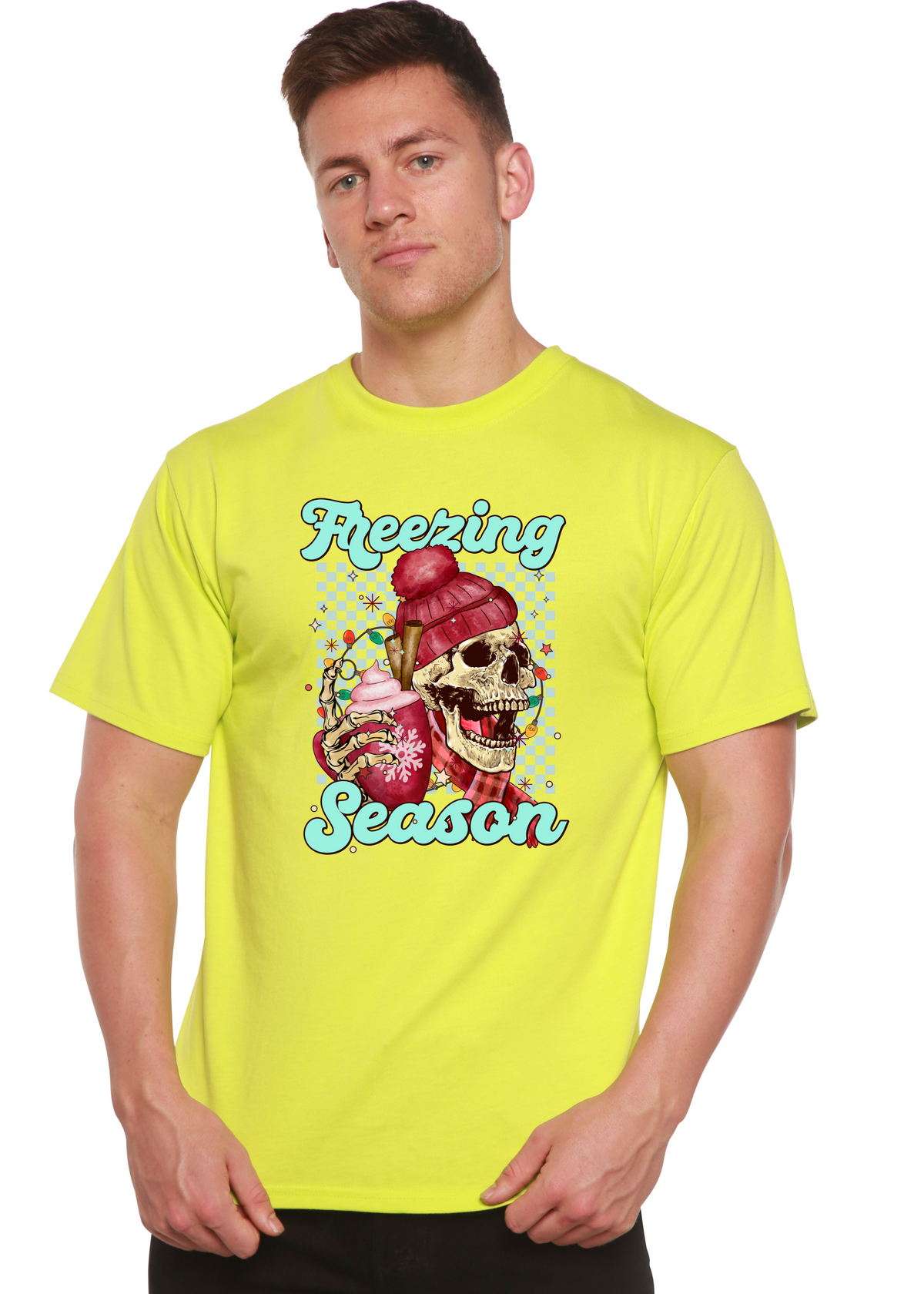 Freezing Season unisex short sleeve graphic T-shirt in bamboo viscose and organic cotton