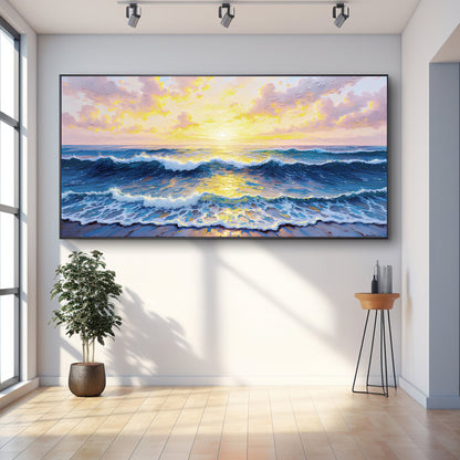Golden Horizon Wall Art by Tailored Canvases