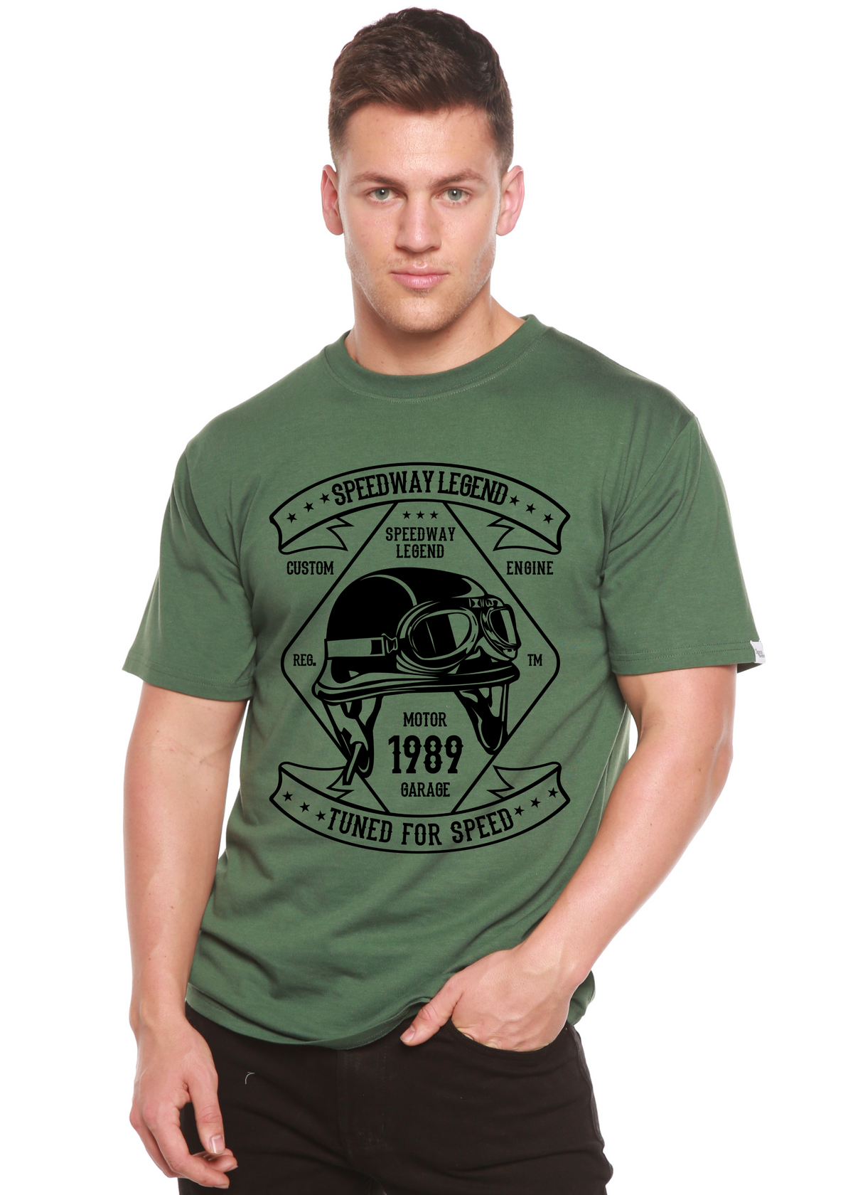 Speedway Legend men's bamboo graphic T-shirt – view 5
