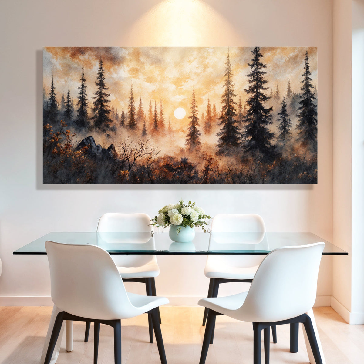 Rustic Forest Sunset Wall Art by Tailored Canvases