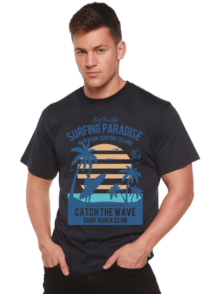 Surfing Paradise men's bamboo graphic T-shirt – view 7