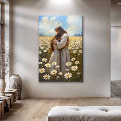 Jesus Hugging Woman Faith Wall Art II by Tailored Canvases