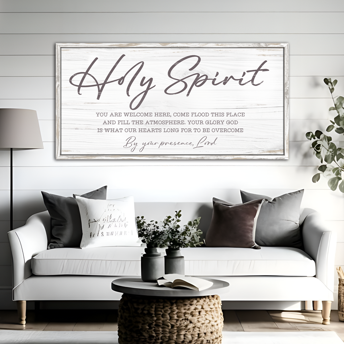 Holy Spirit You are Welcome Here Faith Sign III by Tailored Canvases