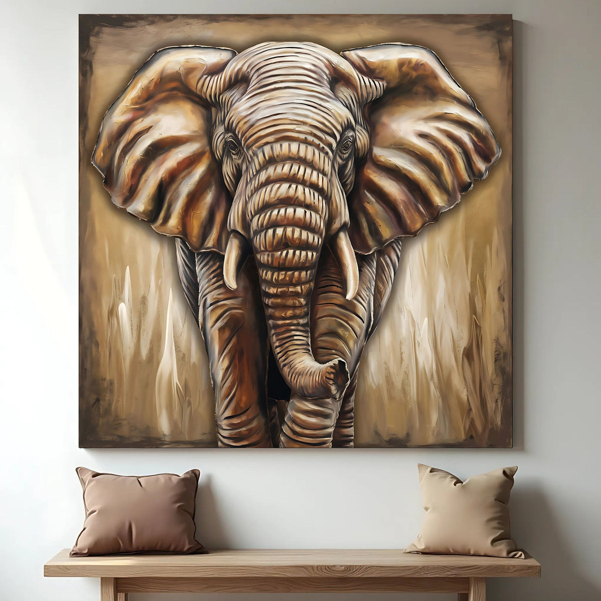 3D Elephant Wall Art canvas by Tailored Canvases