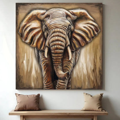 3D Elephant Wall Art canvas by Tailored Canvases