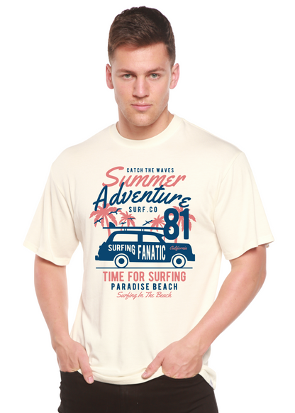 Summer Adventure men's short sleeve graphic T-shirt in bamboo viscose and organic cotton