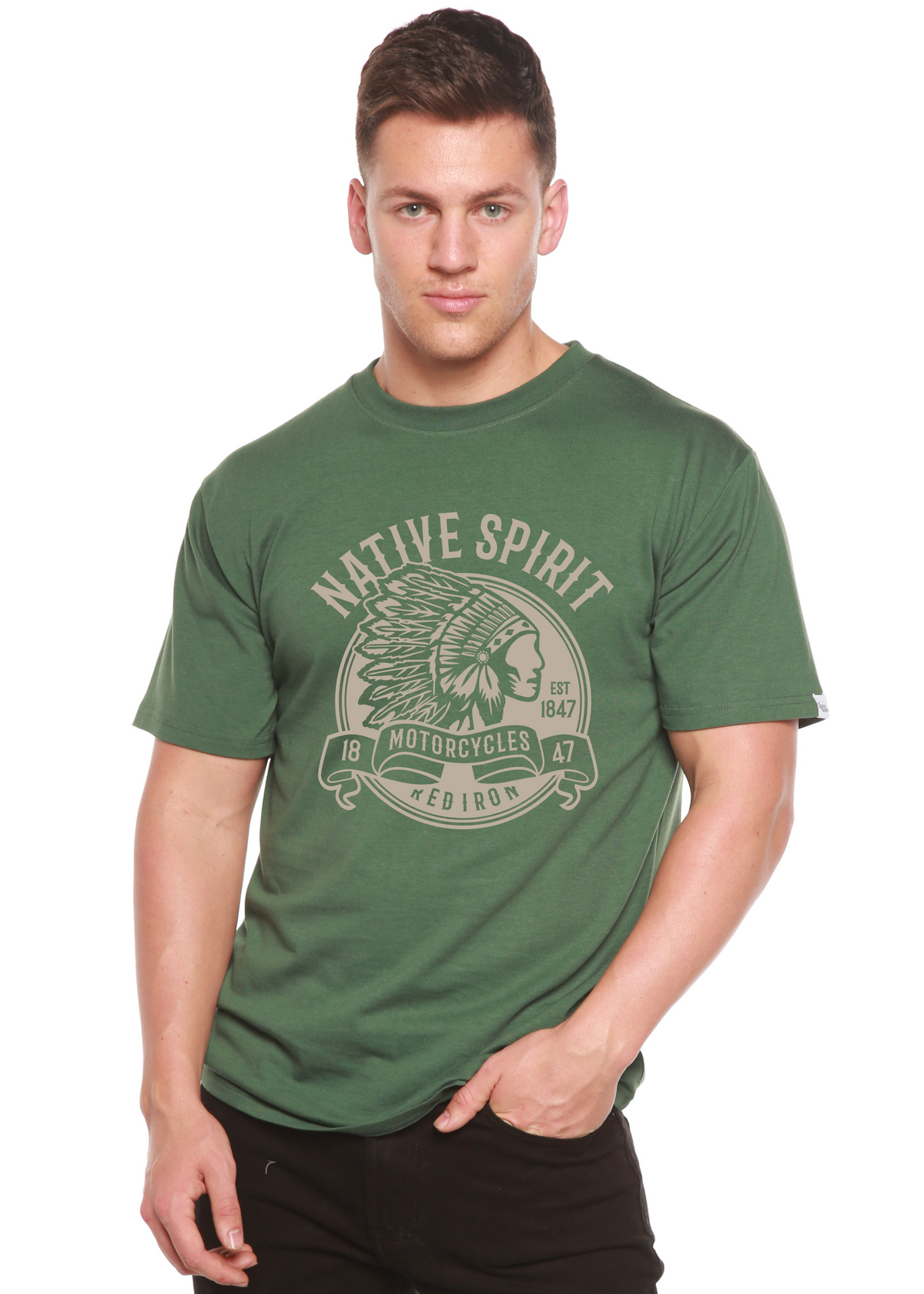 Native Spirit men's bamboo graphic T-shirt – view 5