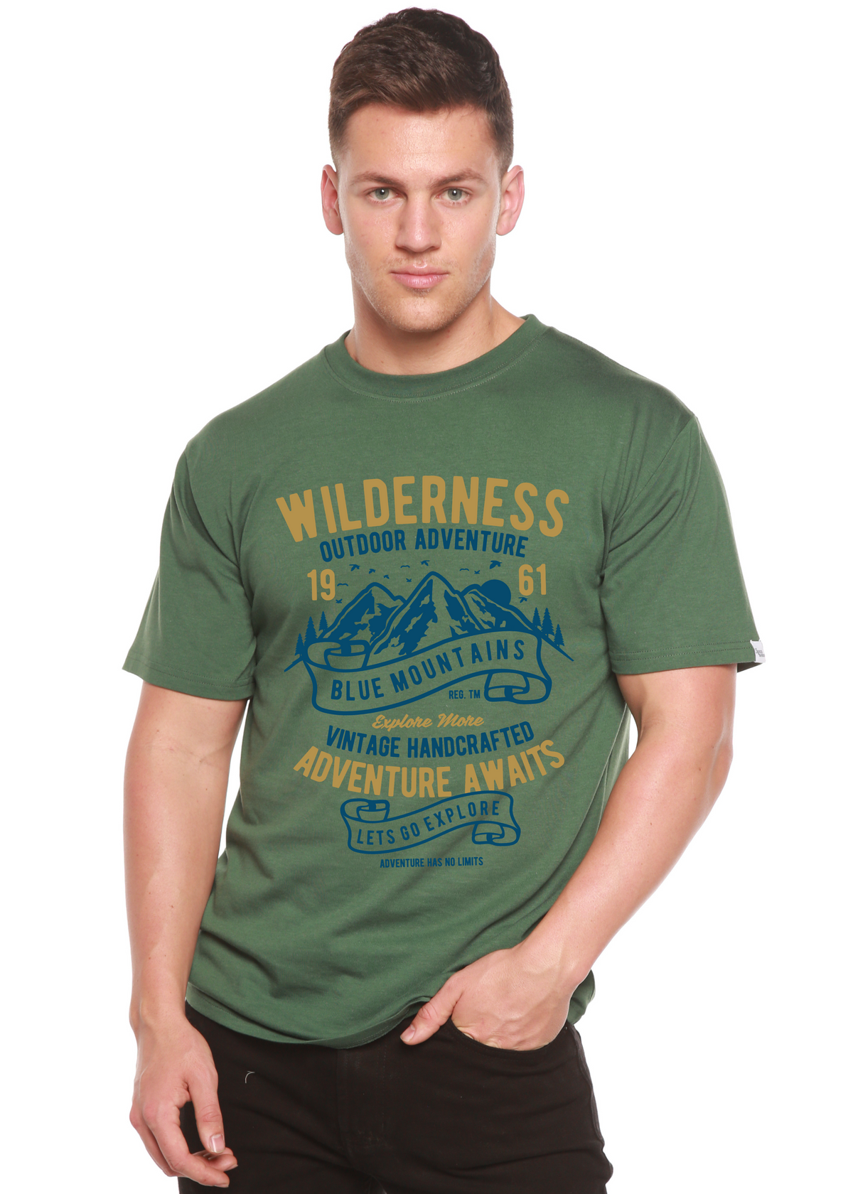 Wilderness men's bamboo graphic T-shirt – view 3