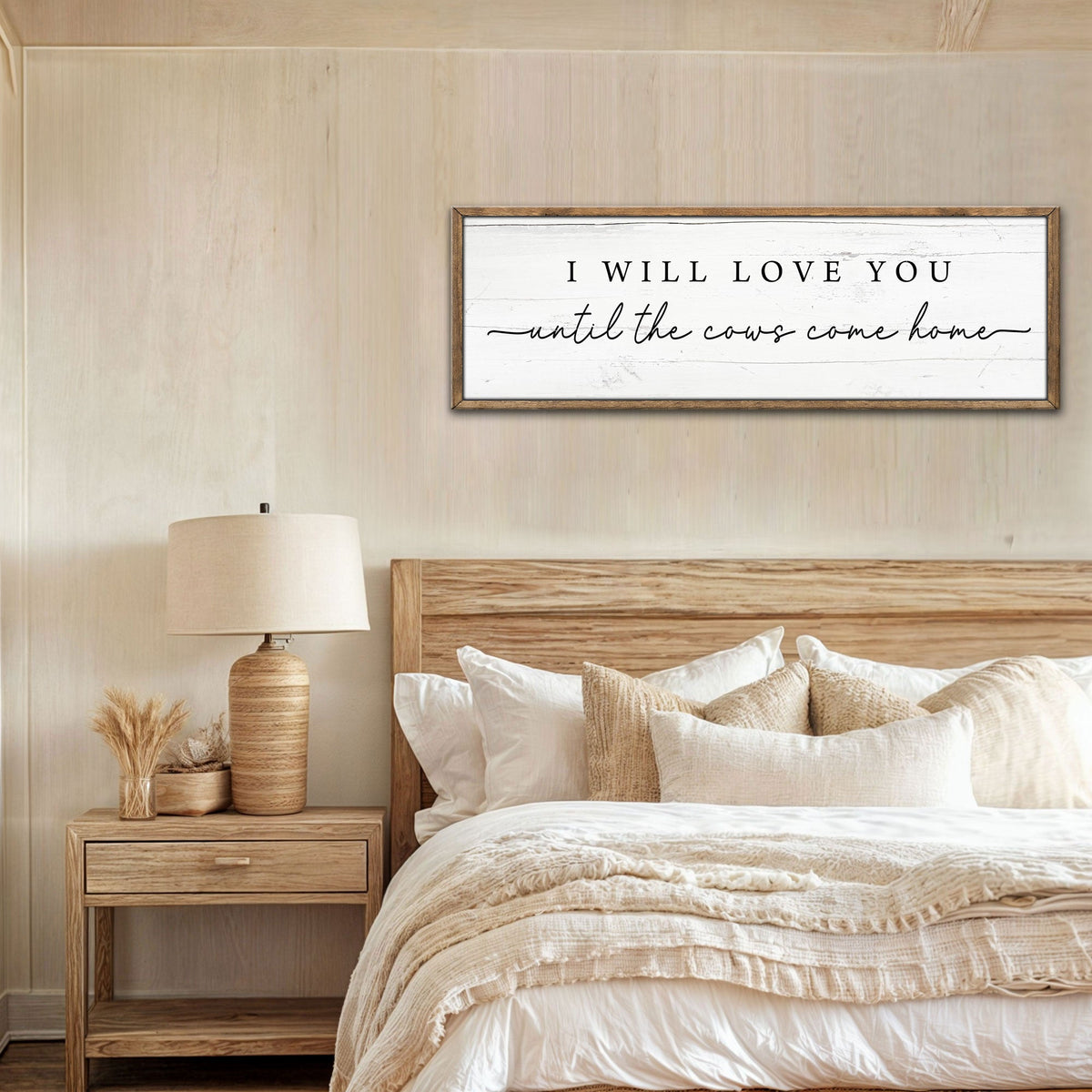 I Will Love You Until The Cows Come Home Cattle Sign by Tailored Canvases