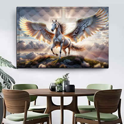 3D Horse Faith Wall Art VI canvas by Tailored Canvases, view 3