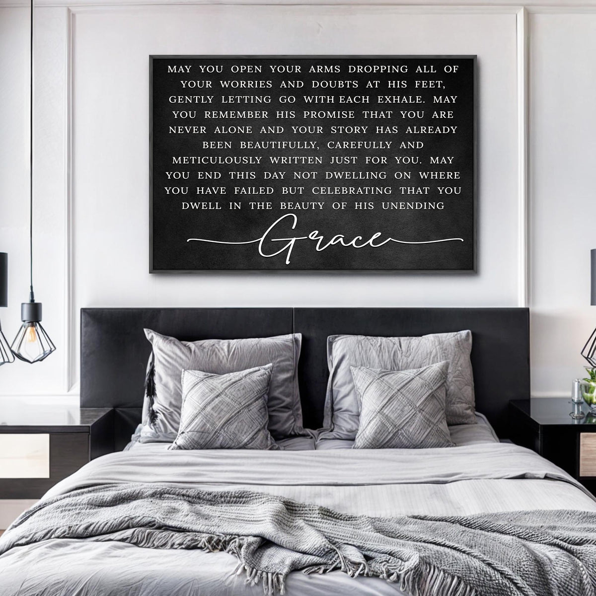 Unending Grace Faith Sign by Tailored Canvases