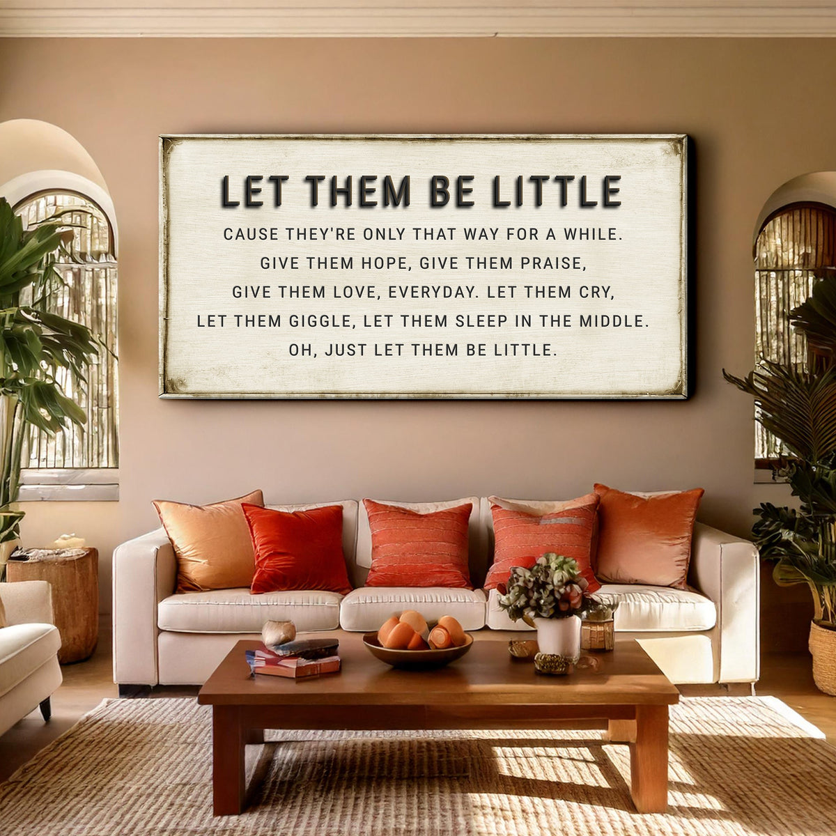 Let Them Be Little Playroom Sign by Tailored Canvases