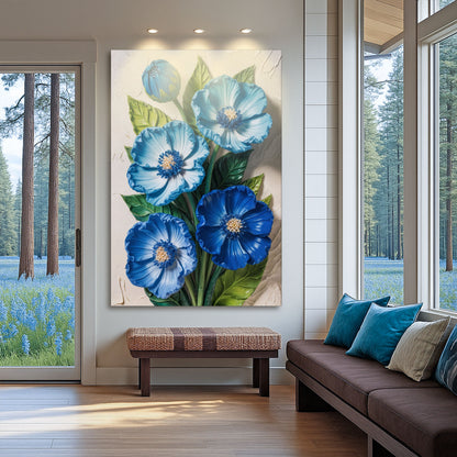 Blue Blossom Bouquet Wall Art by Tailored Canvases