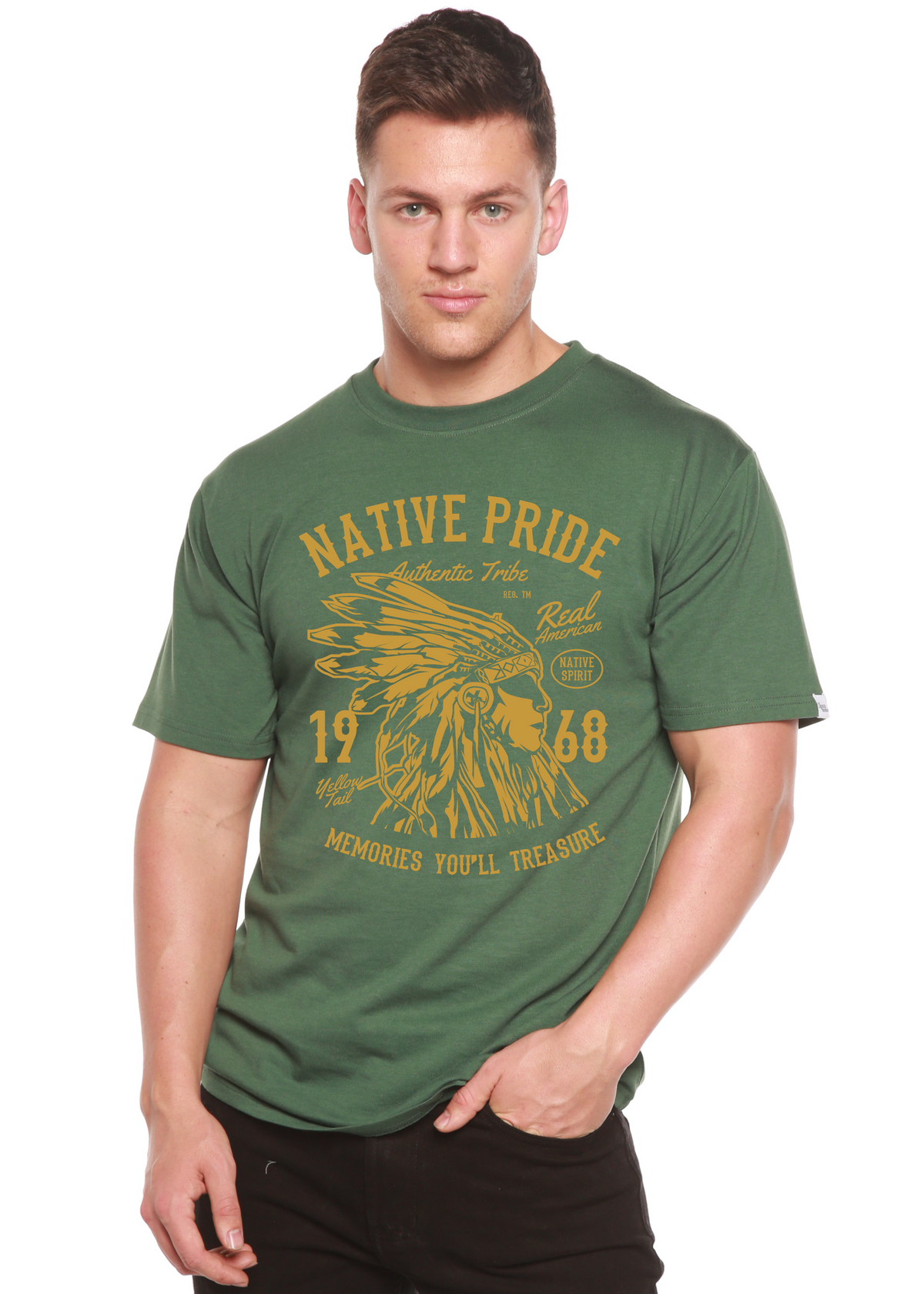 Native Pride men's bamboo graphic T-shirt – view 5