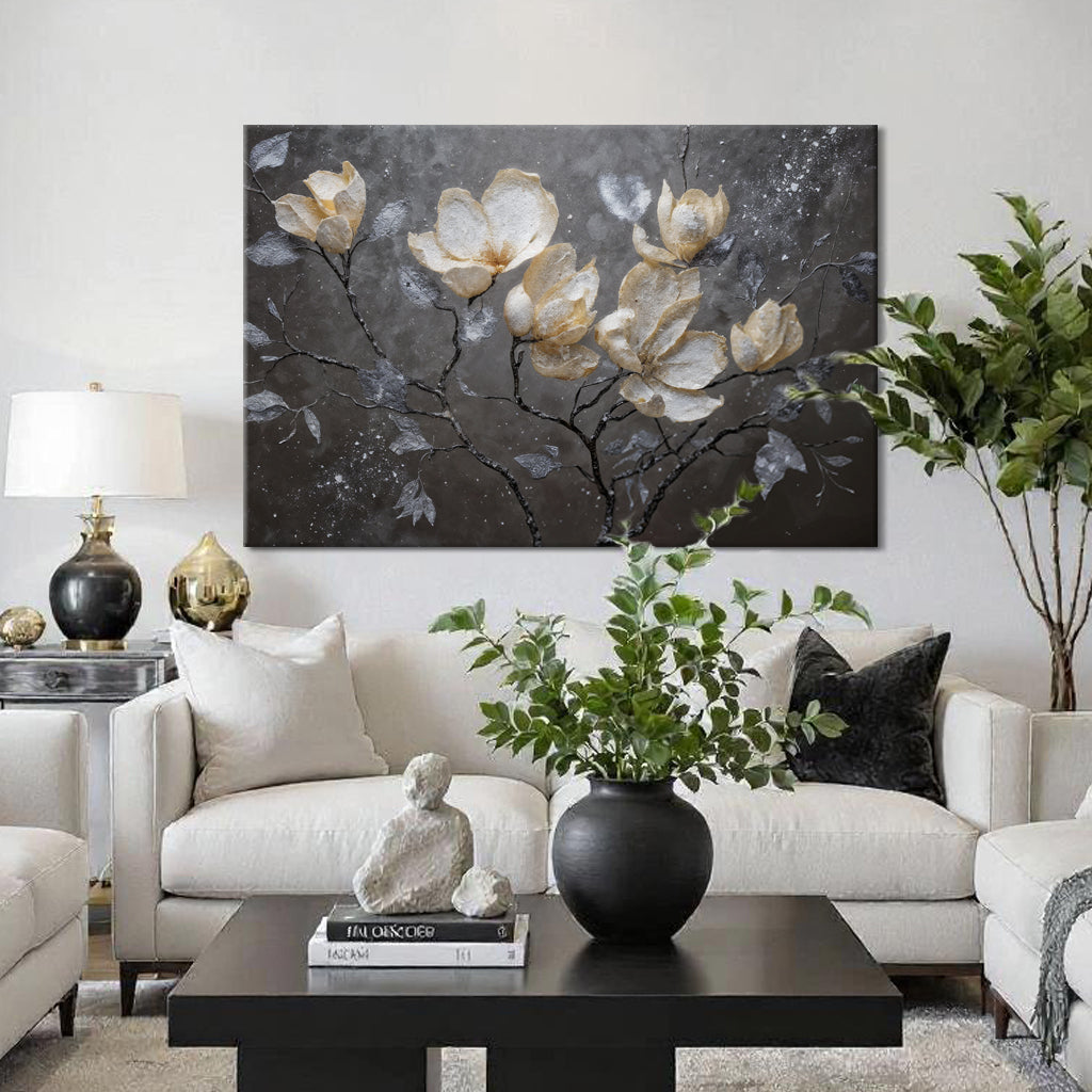 Midnight Magnolias Wall Art by Tailored Canvases