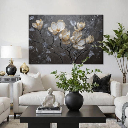 Midnight Magnolias Wall Art by Tailored Canvases