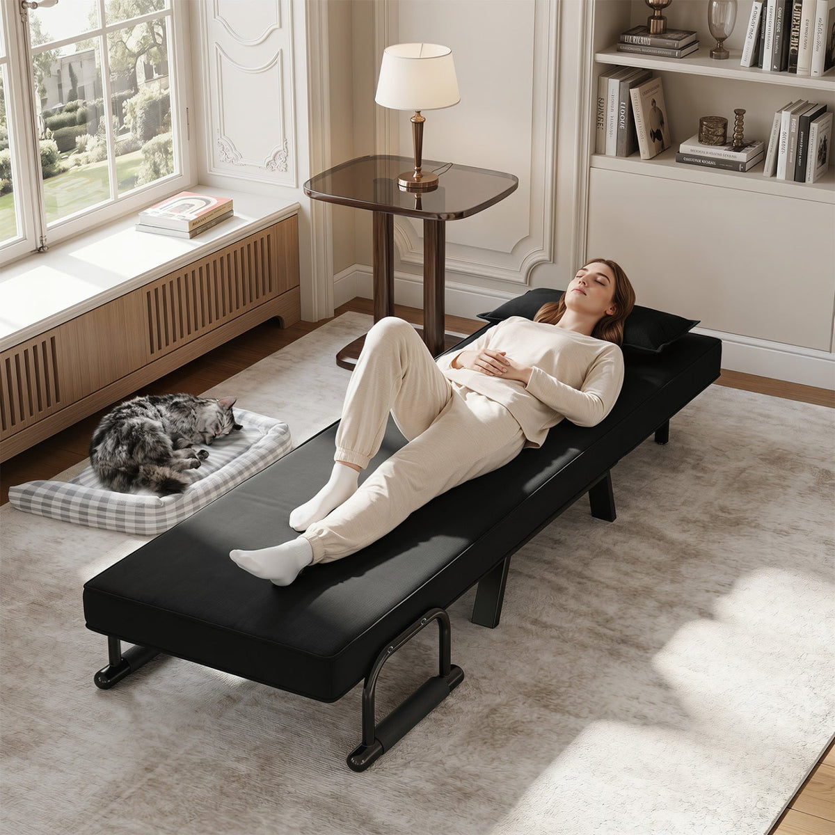3-in-1 folding sofa bed chair with adjustable backrest by DirectDeals, view 8