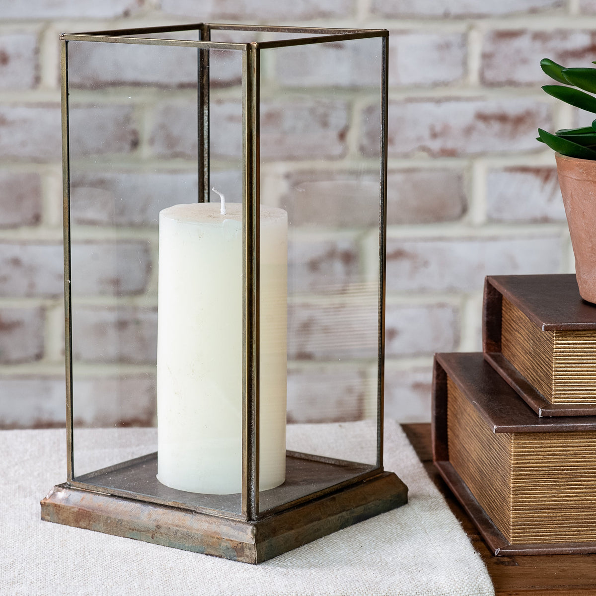 Aged Antique Glass Display Case by Rust & Cinder
